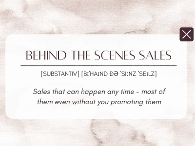 Behind the Scenes Sales